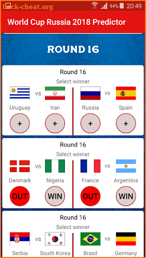 World Cup Russia 2018 Predictor screenshot