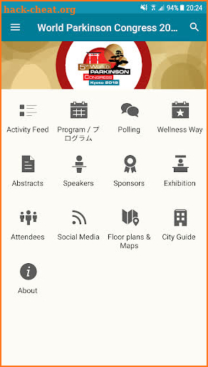 World Parkinson Congress 2019 screenshot