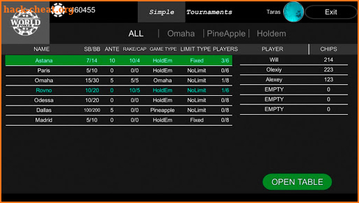 World Poker screenshot