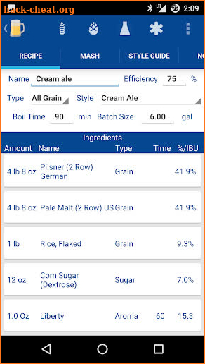 Wort Homebrew Calculator Pro screenshot