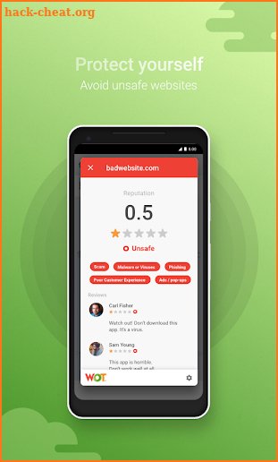 WOT Safe Browsing - Detect Dangerous Sites screenshot