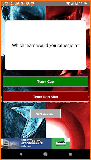 Would You Rather? Endgame Avengers screenshot