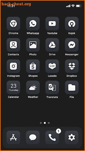 Wow Black Theme, Full HD Theme screenshot