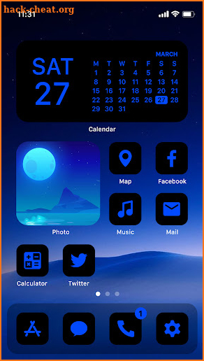 Wow Blue Dark Theme - HD Theme screenshot