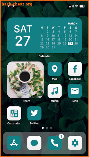 Wow Teal White Theme, HD Theme screenshot