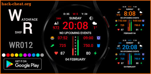 WR 012 Digital Watch Face screenshot