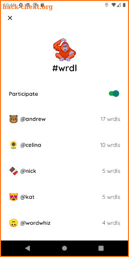 #wrdl screenshot