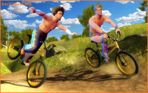 Wrestlers Bike Race Free screenshot