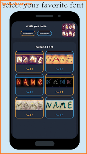 Write your name with different shapes-Candles font screenshot