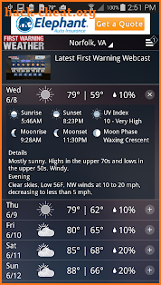 WTKR Weather screenshot