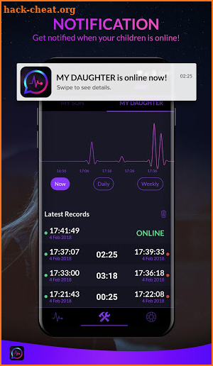 wTrack: online last seen tracker screenshot