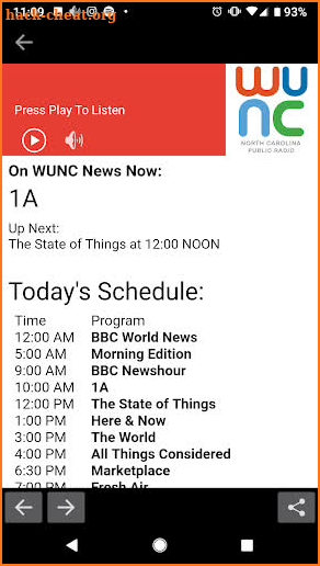 WUNC screenshot