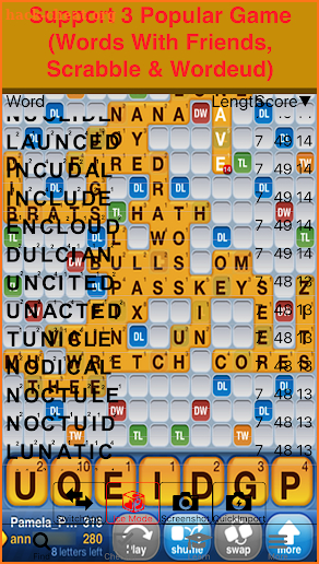 WWF Friend Scrabble Wordfeud Solve Cheat Help Find screenshot