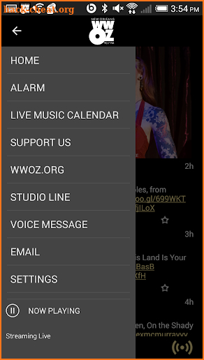 WWOZ screenshot