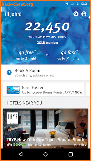 Wyndham Rewards screenshot