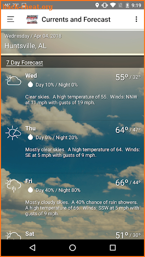 WZDX Weather screenshot