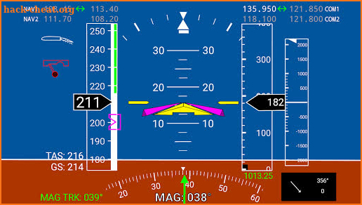 X-Plane Primary Flight Display screenshot