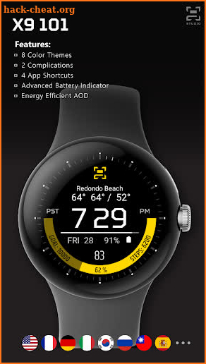 X9 101: Digital Watch Face screenshot