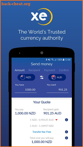 XE Money Transfer screenshot