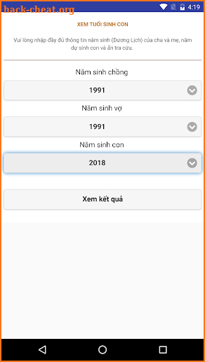 Xem tuổi sinh con hợp bố mẹ screenshot