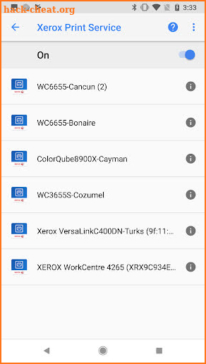 Xerox Print Service Plugin screenshot