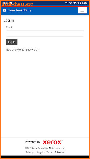 Xerox Team Availability screenshot
