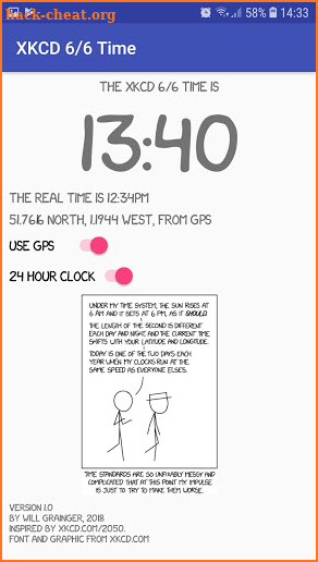 xkcd 6-6 clock screenshot