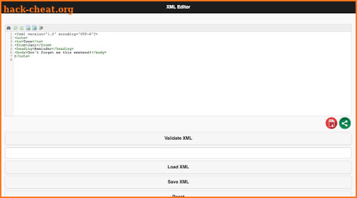 XML Editor and Validator screenshot