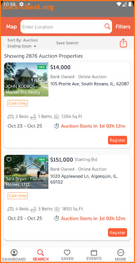 Xome Auctions screenshot