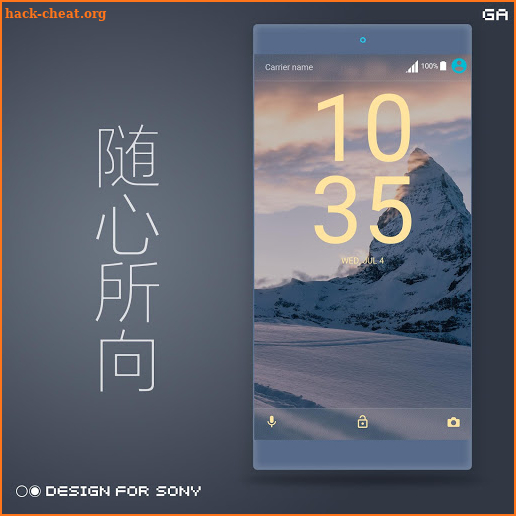 XPERIA ON™| Mountain Silver Theme🎨Design For SONY screenshot