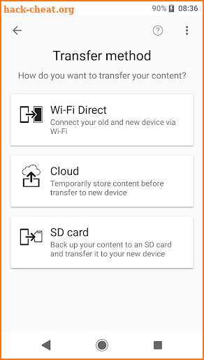 Xperia Transfer Mobile screenshot