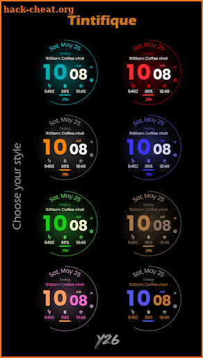 Y26 Tintifique Watch Face screenshot