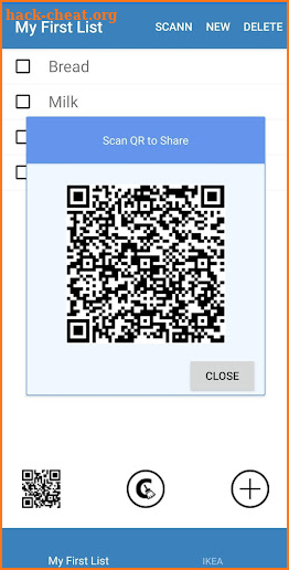 YA Shopping List QR screenshot