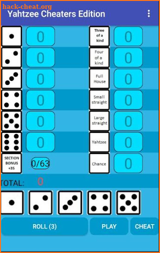 Yahtzee Cheaters Edition screenshot