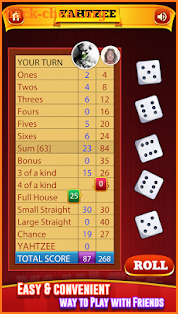 Yahtzee Dice Game screenshot