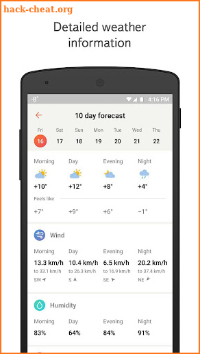 Yandex.Weather screenshot