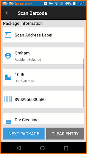 Yardi Concierge SMARTscan screenshot