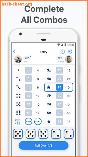 Yatzy Match - dice board game screenshot