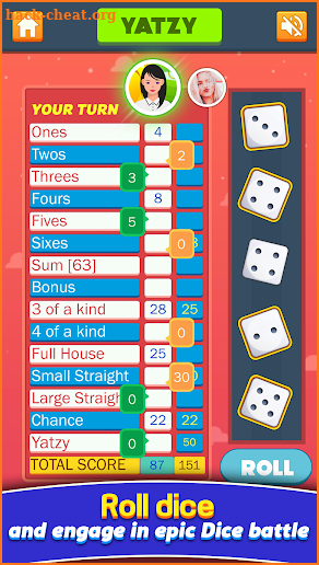 Yatzy Online Dice Game screenshot