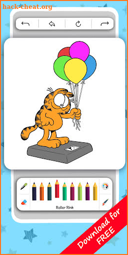 Yellow Cat Garfi Coloring Game screenshot