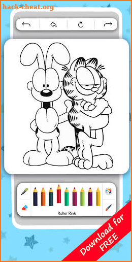 Yellow Cat Garfi Coloring Game screenshot