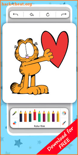 Yellow Cat Garfi Coloring Game screenshot