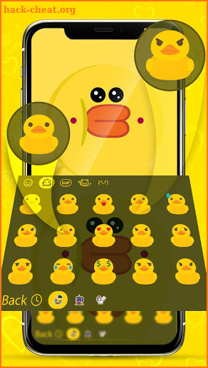 Yellow Cute Adorable Duck Keyboard Theme screenshot