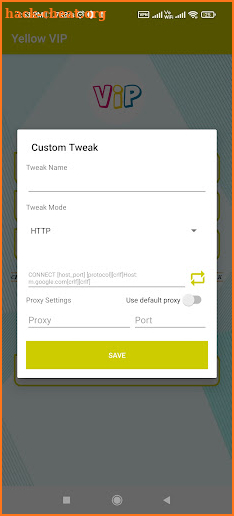Yellow VIP VPN screenshot