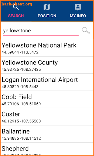 Yellowstone National Park GPS Map Navigator screenshot