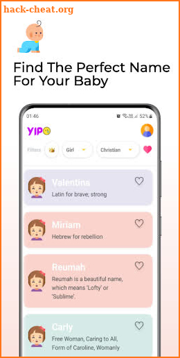YIPO - Cute Baby Names screenshot