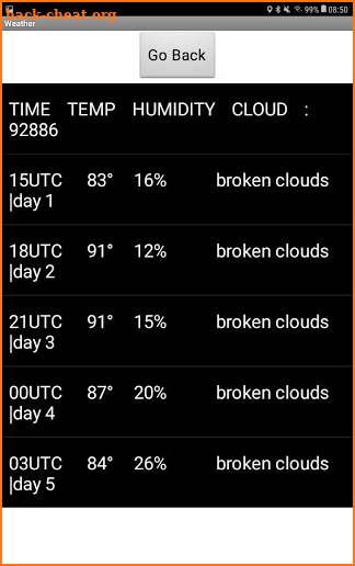 YLHS Weather screenshot