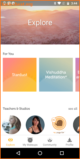 yoga wake up screenshot