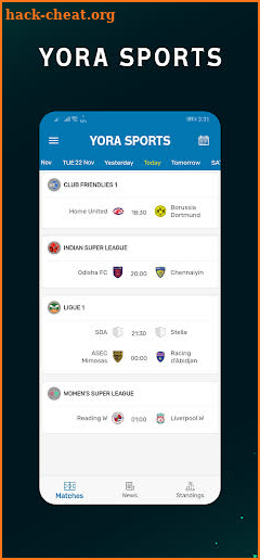 Yora Sports - Live Score screenshot