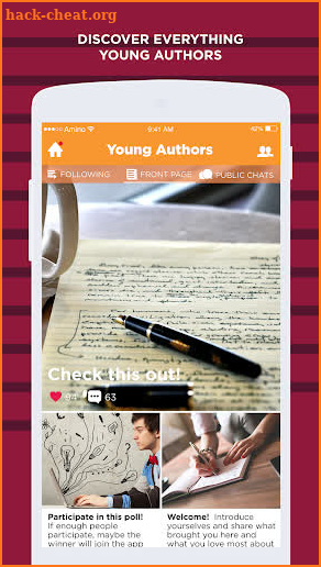 Young Authors Amino screenshot